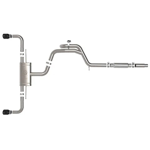 aFe Gemini XV 3-2.5in SS Cat-Back Exhaust w/ Cut-Out Tips | VW MK8 (22-23) (49-36451-P)