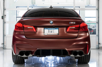 AWE Tuning Track Edition Axleback Exhaust for BMW F90 M5 - Diamond Black Tips (3020-43077)