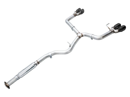 AWE Tuning Track Edition Exhaust - Diamond Black Tips for 2022+ VB Subaru WRX (3020-43979)