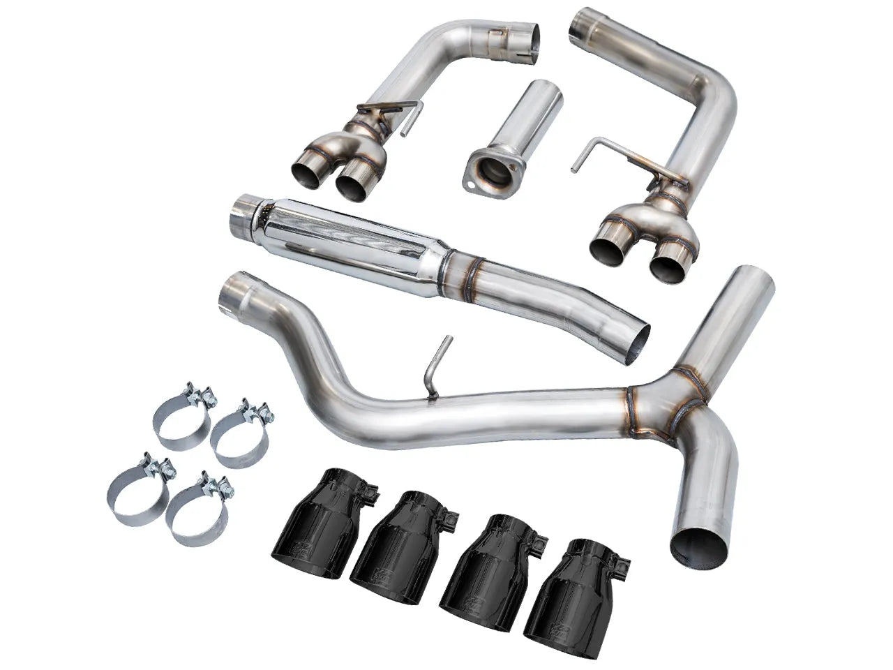 AWE Tuning Track Edition Exhaust - Diamond Black Tips for 2022+ VB Subaru WRX (3020-43979)