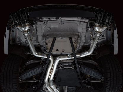 AWE Tuning Track Edition Exhaust - Diamond Black Tips for 19-23 Audi C8 S6/S7 (3020-43109)
