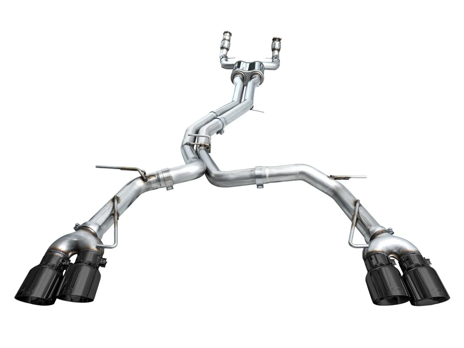 AWE Tuning Track Edition Exhaust - Diamond Black Tips for 19-23 Audi C8 S6/S7 (3020-43109)