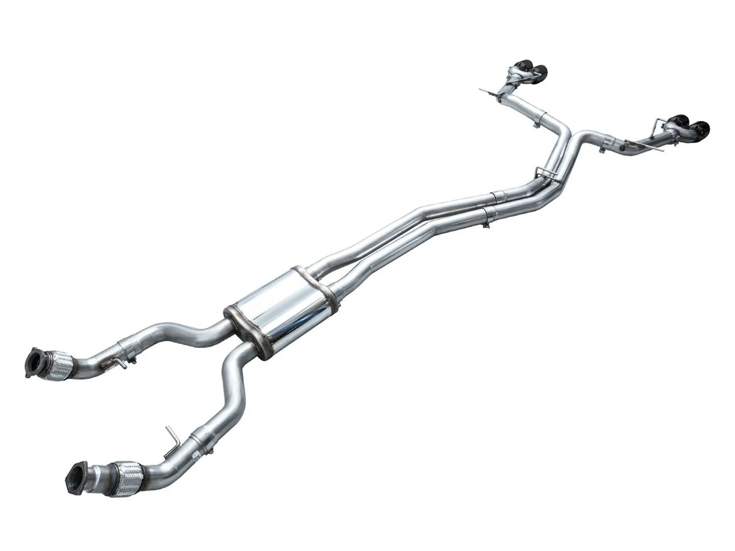 AWE Tuning Track Edition Exhaust - Diamond Black Tips for 19-23 Audi C8 S6/S7 (3020-43109)