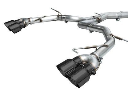 AWE Tuning Track Edition Exhaust - Diamond Black Tips for 19-23 Audi C8 S6/S7 (3020-43109)