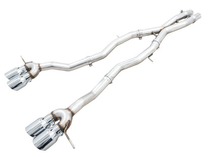 AWE Tuning Track Edition Catback Exhaust for BMW G8X M3/M4 - Chrome Silver Tips (3020-43482)