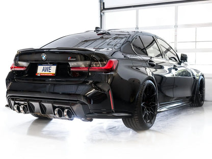 AWE Tuning Track Edition Catback Exhaust for BMW G8X M3/M4 - Chrome Silver Tips (3020-43482)
