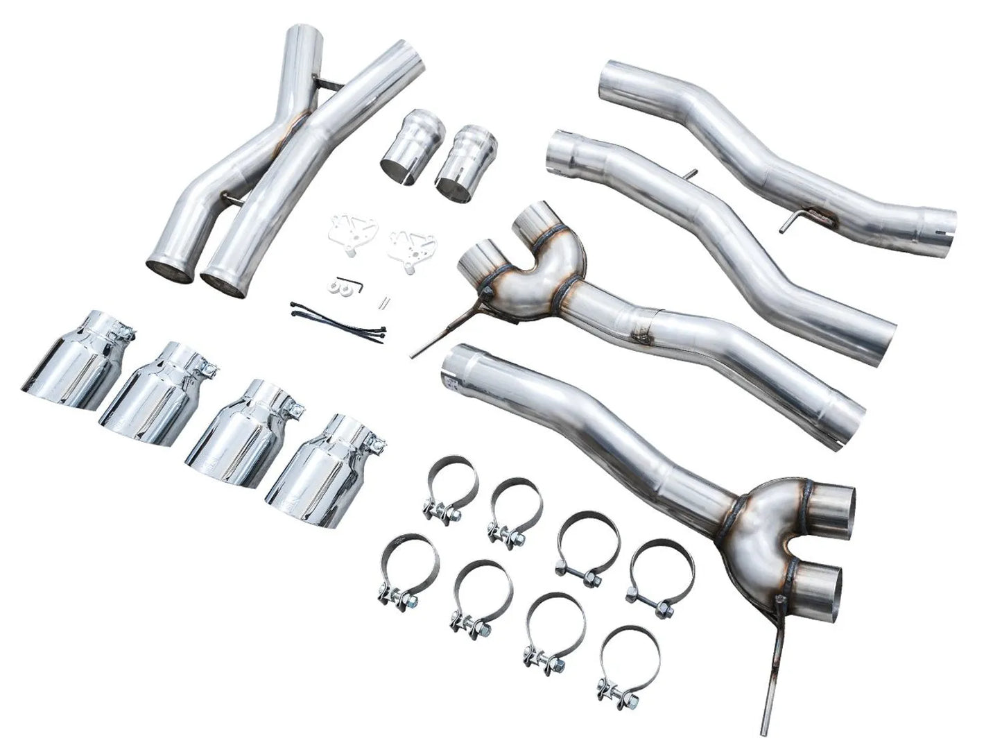 AWE Tuning Track Edition Catback Exhaust for BMW G8X M3/M4 - Chrome Silver Tips (3020-43482)