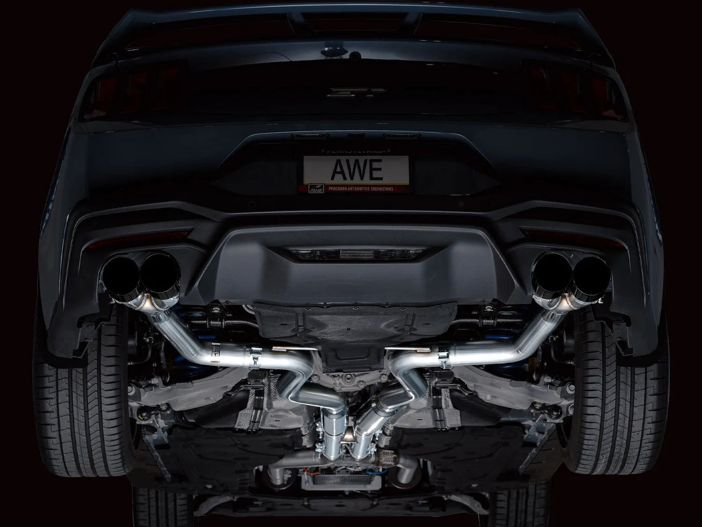 AWE Tuning Track Catback Exhaust w/ Quad Tips Ford Mustang GT 24 (3020-43650)