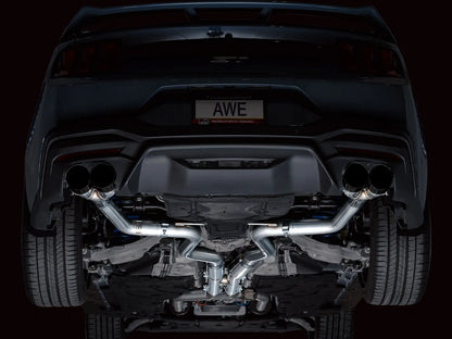 AWE Tuning Track Catback Exhaust w/ Quad Tips Ford Mustang GT 24 (3020-43650)