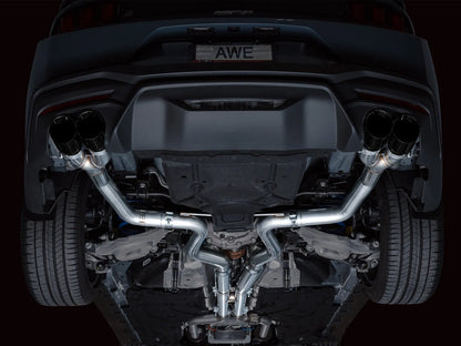 AWE Tuning Track Catback Exhaust w/ Quad Tips Ford Mustang GT 24 (3020-43650)