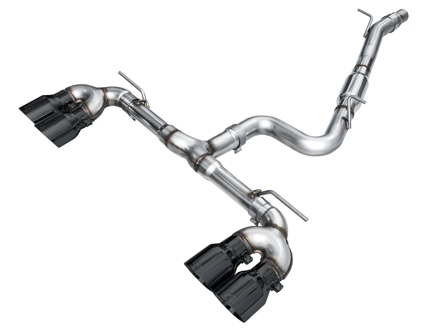 AWE Tuning MK8 Volkswagen Golf R 3in Track Edition Quad Exhaust - Diamond Black Tips (3020-43658)