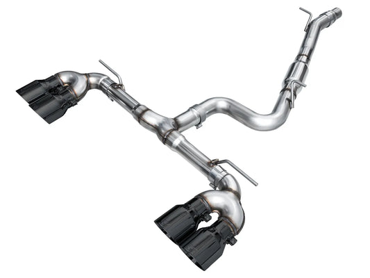 AWE Tuning MK8 Volkswagen Golf R 3in Track Edition Quad Exhaust - Diamond Black Tips (3020-43658)