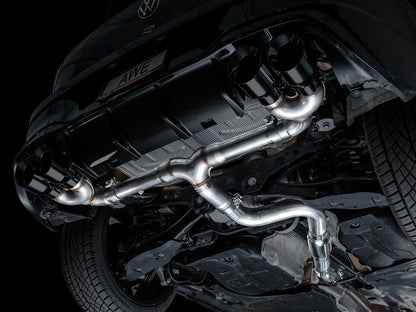 AWE Tuning MK8 Volkswagen Golf R 3in Track Edition Quad Exhaust - Diamond Black Tips (3020-43658)
