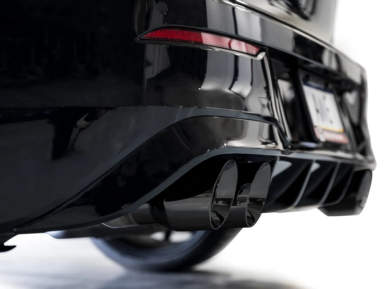 AWE Tuning MK8 Volkswagen Golf R 3in Track Edition Quad Exhaust - Diamond Black Tips (3020-43658)