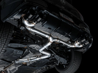 AWE Tuning MK8 Volkswagen Golf R 3in Track Edition Quad Exhaust - Diamond Black Tips (3020-43658)