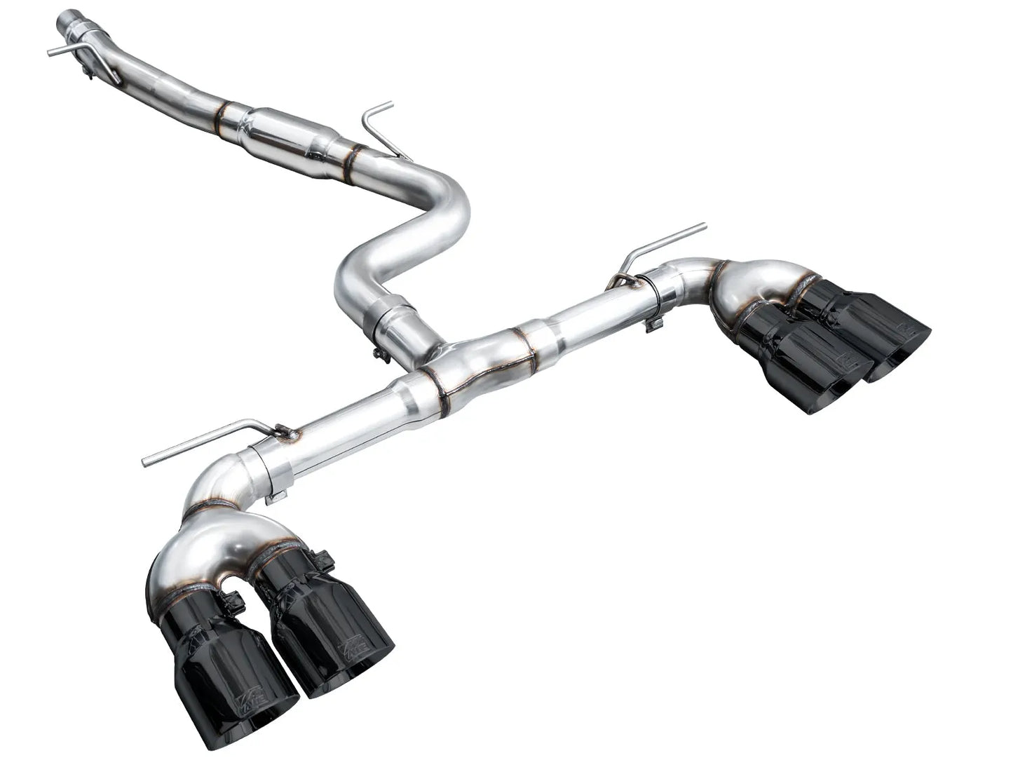 AWE Tuning MK8 Volkswagen Golf R 3in Track Edition Quad Exhaust - Diamond Black Tips (3020-43658)
