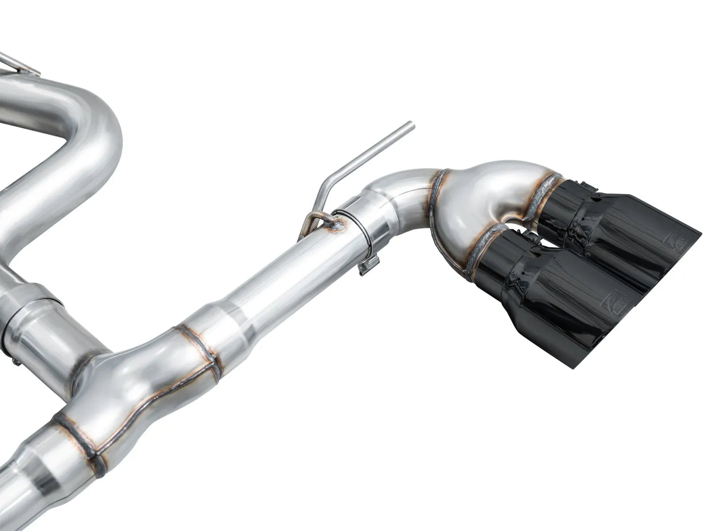 AWE Tuning MK8 Volkswagen Golf R 3in Track Edition Quad Exhaust - Diamond Black Tips (3020-43658)