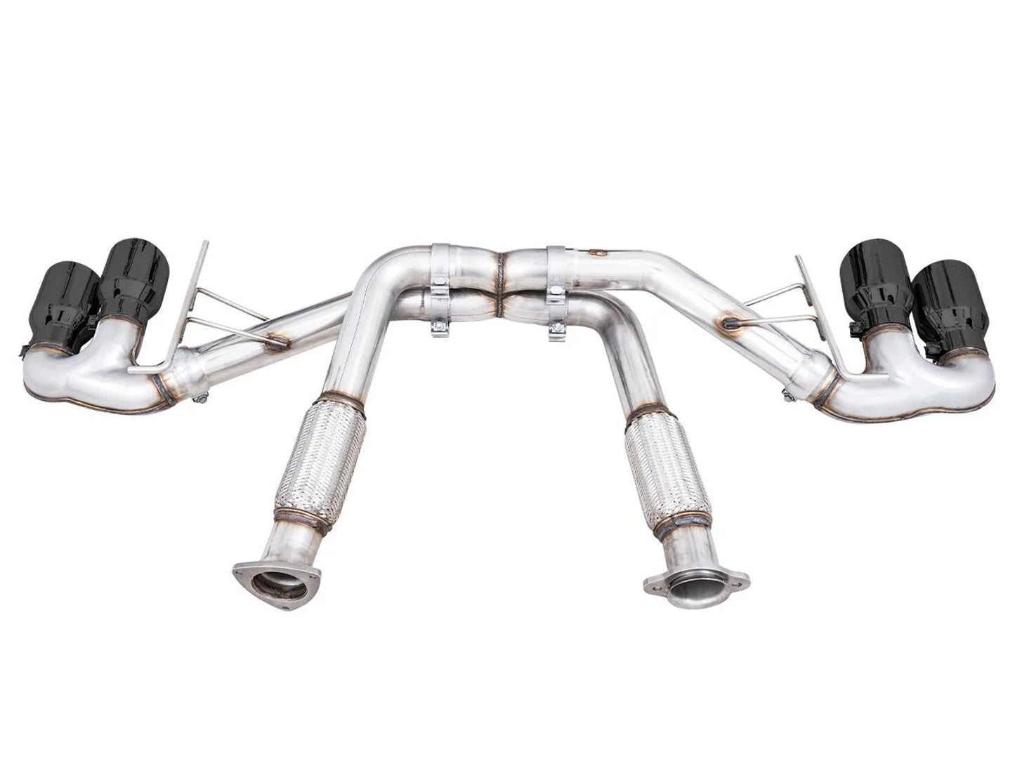 AWE Tuning Track Edition Exhaust for C8 Corvette - Diamond Black Tips (3020-43086)