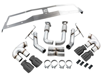 AWE Tuning Track Edition Exhaust for C8 Corvette - Diamond Black Tips (3020-43086)
