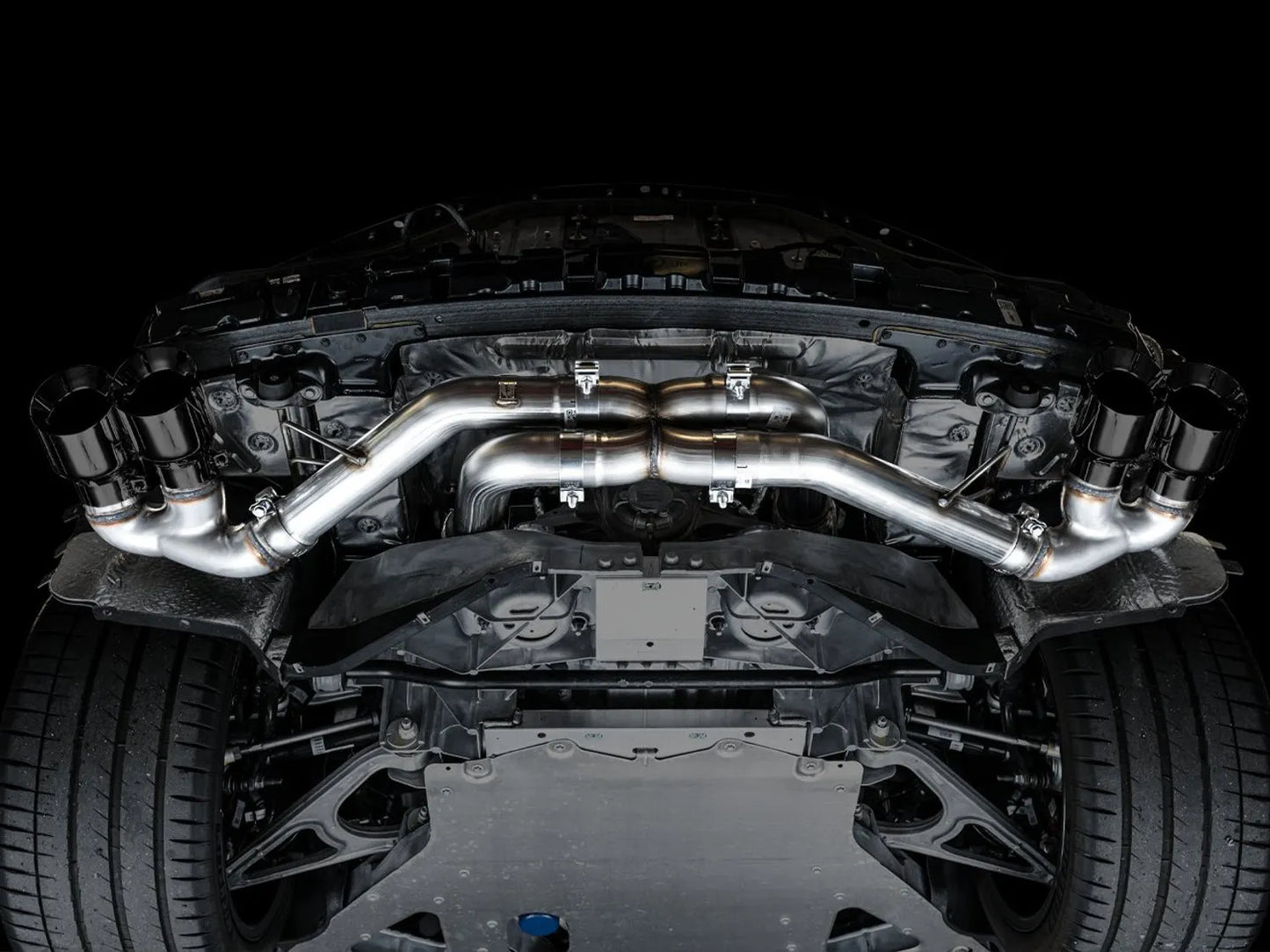 AWE Tuning Track Edition Exhaust for C8 Corvette - Diamond Black Tips (3020-43086)