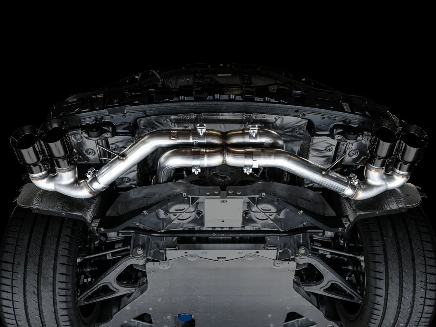 AWE Tuning Track Edition Exhaust for C8 Corvette - Diamond Black Tips (3020-43086)