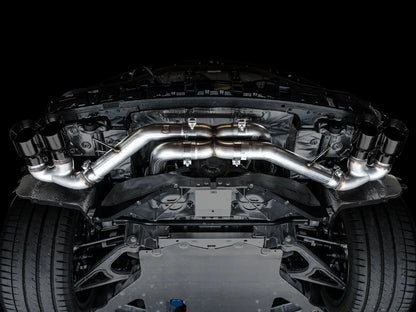 AWE Tuning Track Edition Exhaust for C8 Corvette - Diamond Black Tips (3020-43086)