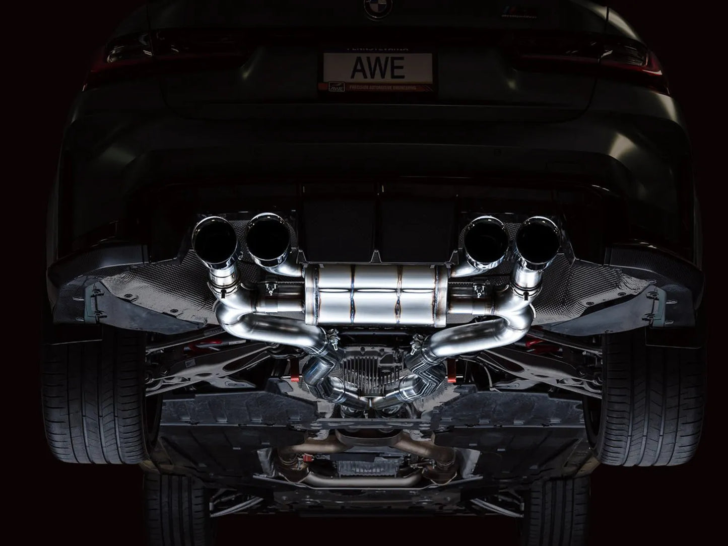 AWE Tuning SwitchPath Catback Exhaust for BMW G8X M3/M4 - Diamond Black Tips (3025-43480)