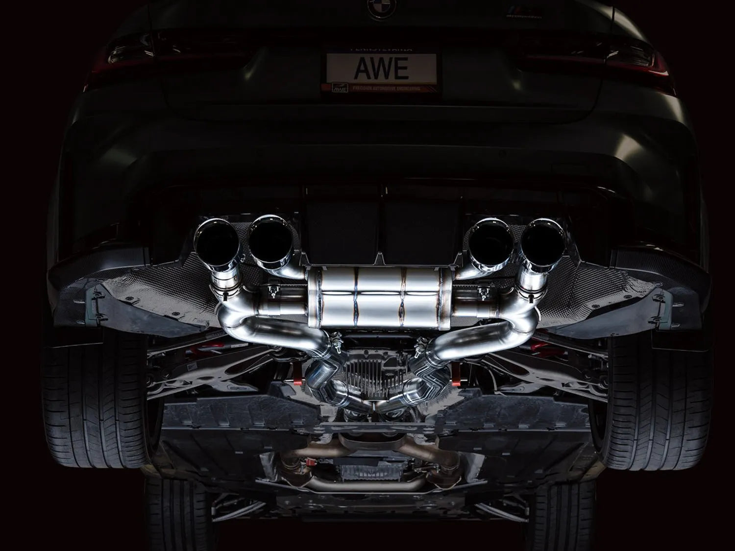 AWE Tuning SwitchPath Catback Exhaust for BMW G8X M3/M4 - Diamond Black Tips (3025-43480)