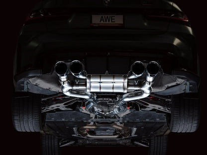 AWE Tuning SwitchPath Catback Exhaust for BMW G8X M3/M4 - Diamond Black Tips (3025-43480)