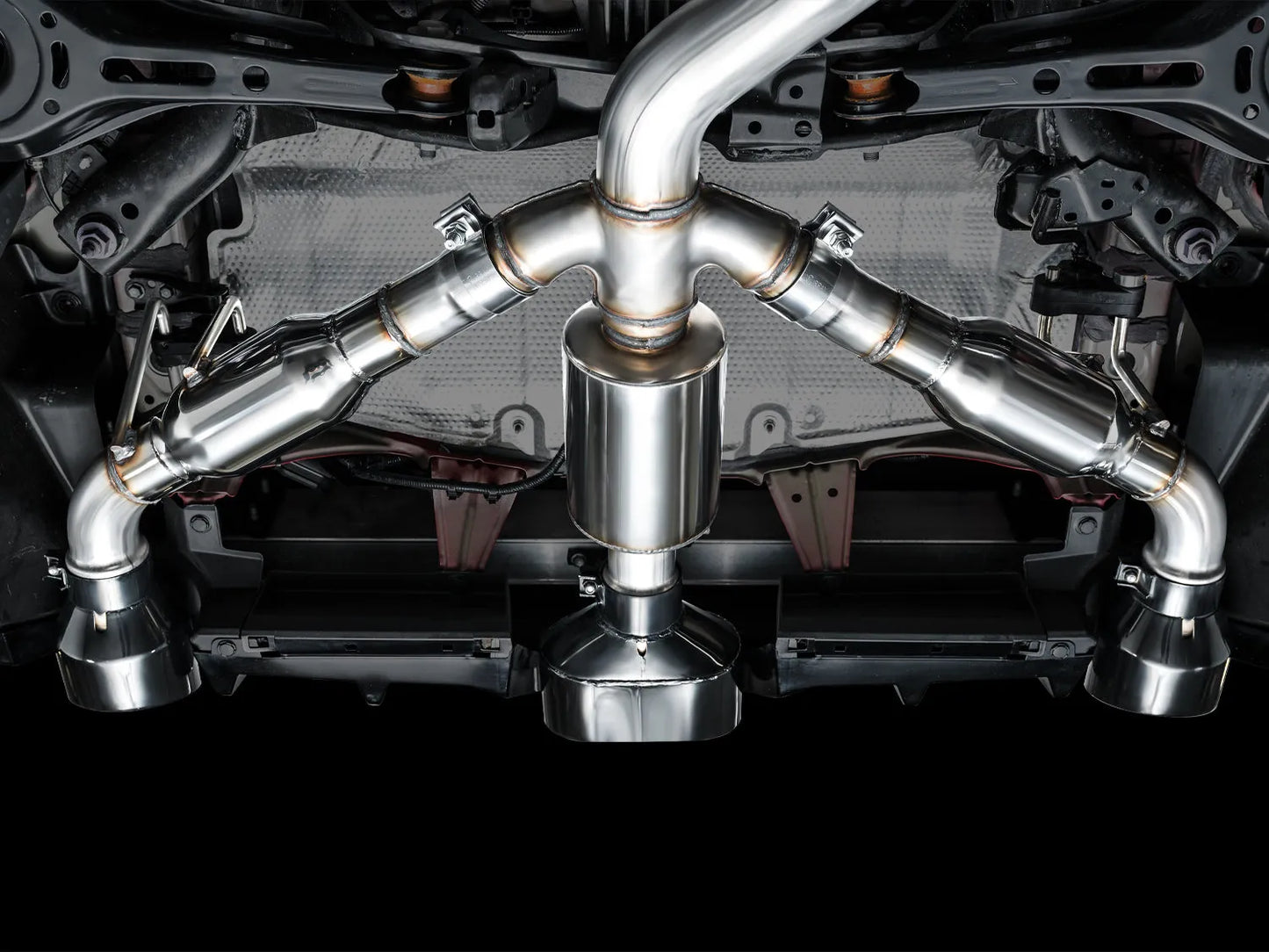 AWE Tuning Track Edition Exhaust - Diamond Black Tips for 2023+ Toyota GR Corolla (3020-53472)