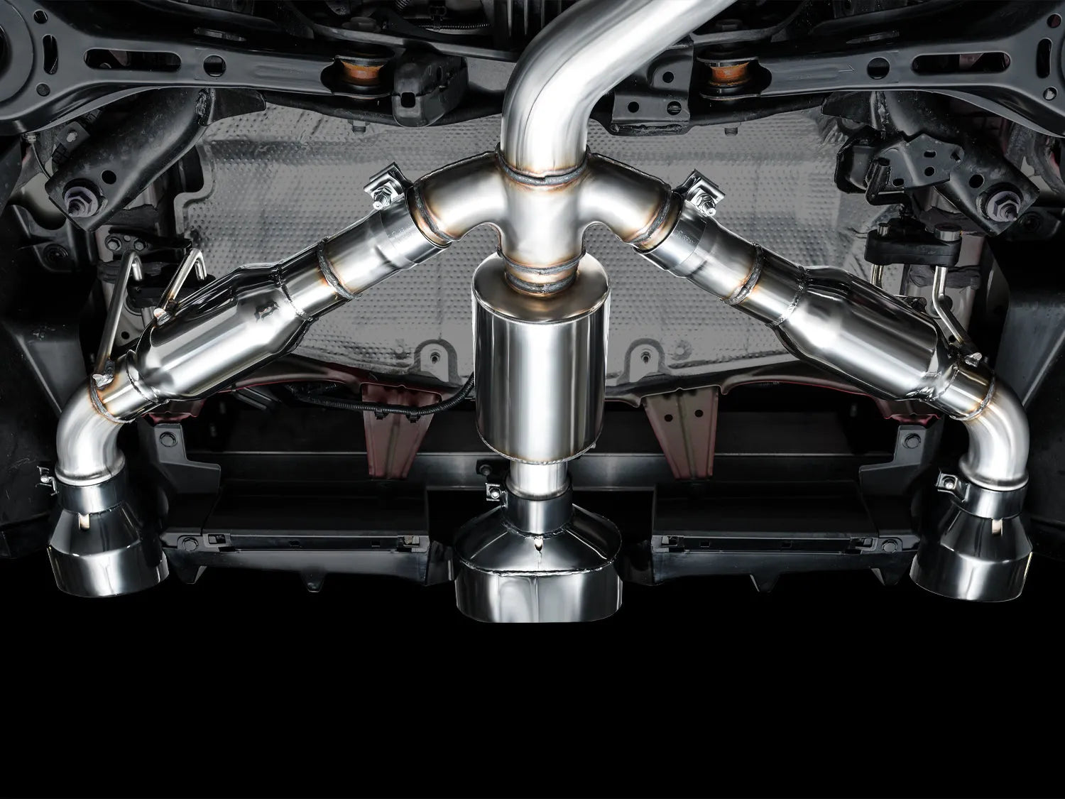 AWE Tuning Track Edition Exhaust - Diamond Black Tips for 2023+ Toyota GR Corolla (3020-53472)