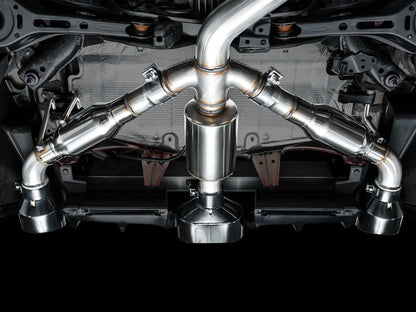 AWE Tuning Track Edition Exhaust - Diamond Black Tips for 2023+ Toyota GR Corolla (3020-53472)