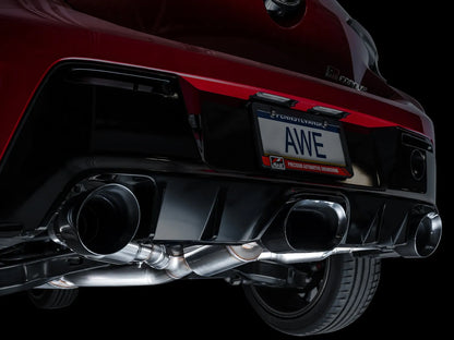 AWE Tuning Track Edition Exhaust - Diamond Black Tips for 2023+ Toyota GR Corolla (3020-53472)