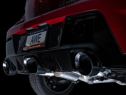 AWE Tuning Track Edition Exhaust - Diamond Black Tips for 2023+ Toyota GR Corolla (3020-53472)