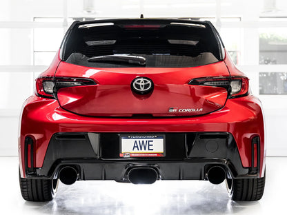 AWE Tuning Track Edition Exhaust - Diamond Black Tips for 2023+ Toyota GR Corolla (3020-53472)