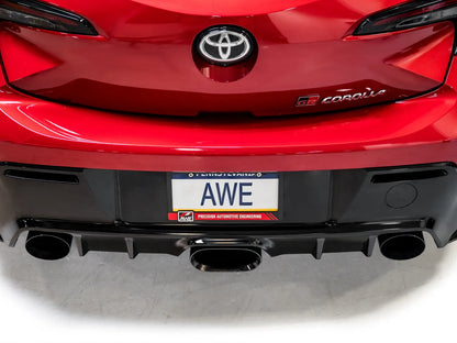 AWE Tuning Track Edition Exhaust - Diamond Black Tips for 2023+ Toyota GR Corolla (3020-53472)