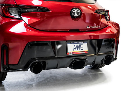 AWE Tuning Track Edition Exhaust - Diamond Black Tips for 2023+ Toyota GR Corolla (3020-53472)