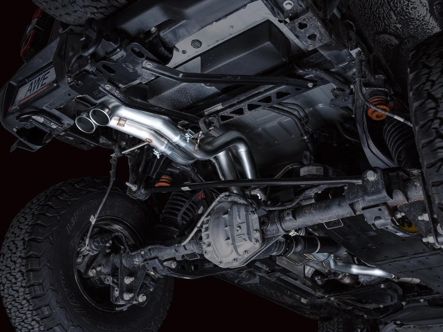 AWE Tuning Dual BashGuards SwitchPath Exhaust | Ford Bronco Raptor (3025-31327)