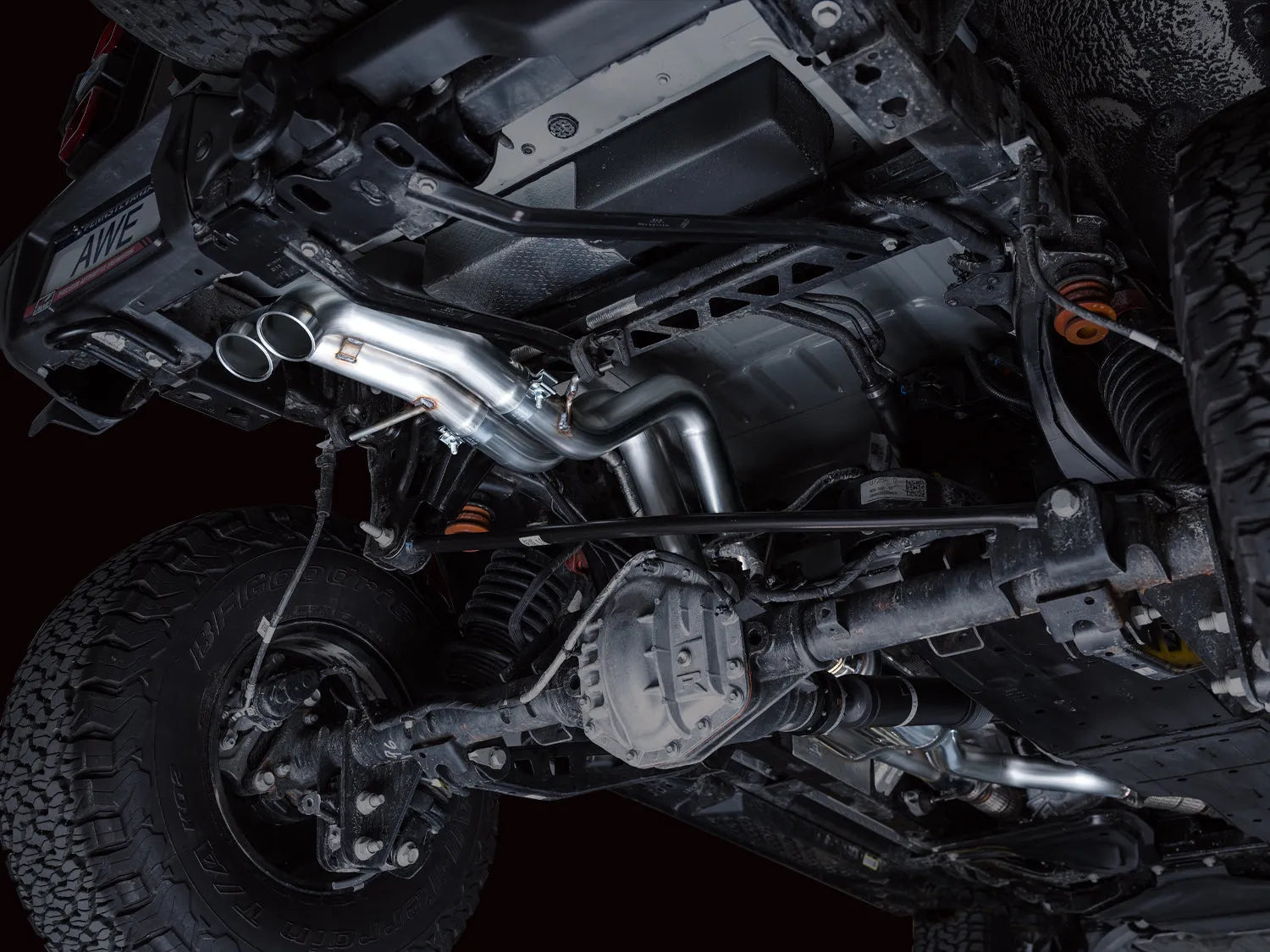AWE Tuning Dual BashGuards SwitchPath Exhaust | Ford Bronco Raptor (3025-31327)
