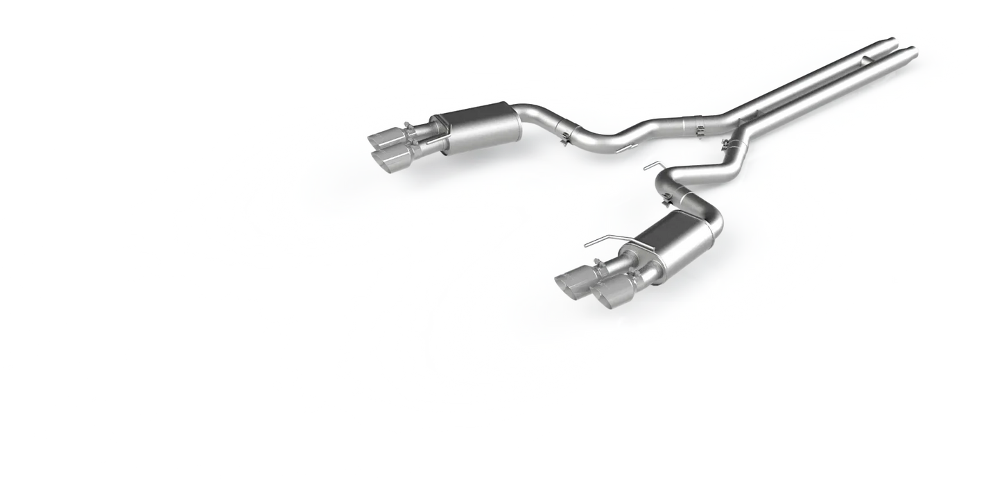 MBRP 3-Inch Street Quad Cat-Back Exhaust | Ford Mustang GT 18-23 (S7205BLK)
