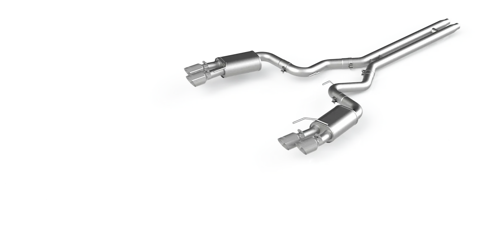 MBRP 3-Inch Street Quad Cat-Back Exhaust | Ford Mustang GT 18-23 (S7205BLK)