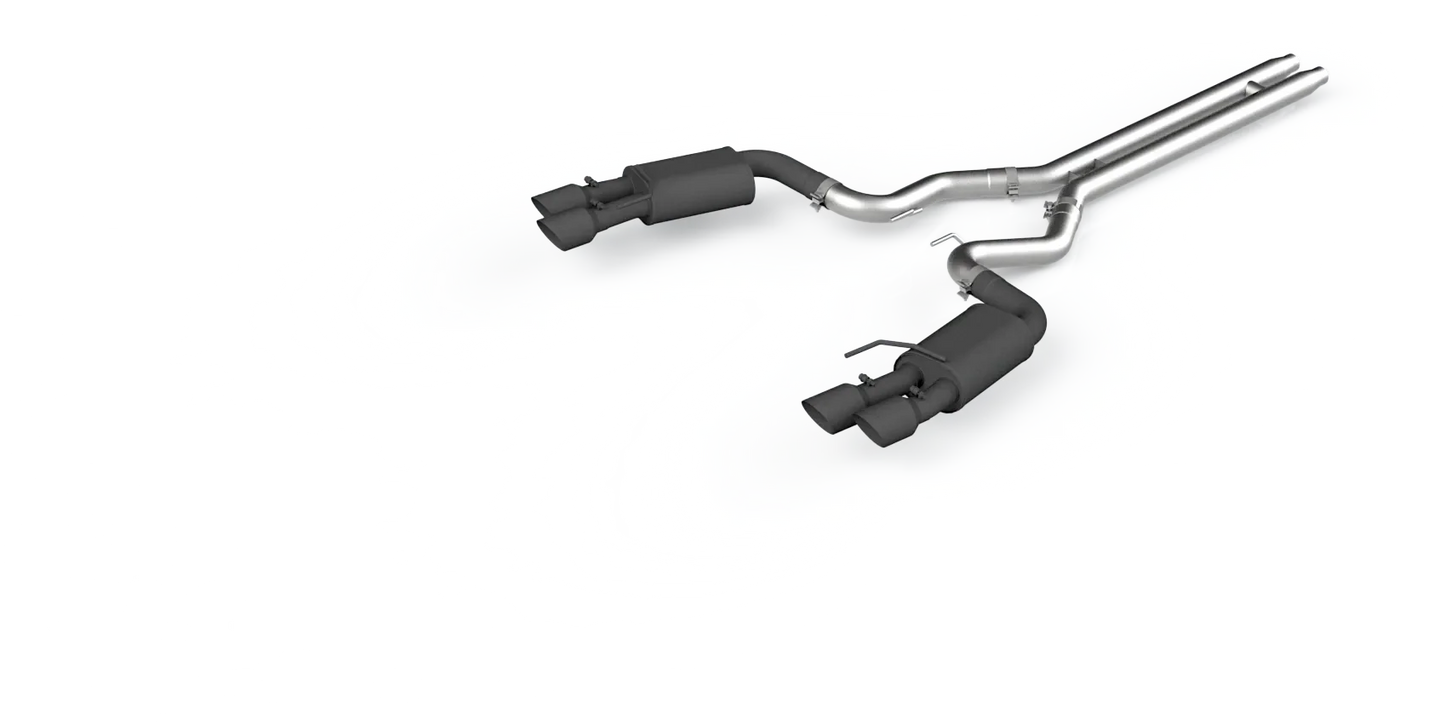 MBRP 3-Inch Street Quad Cat-Back Exhaust | Ford Mustang GT 18-23 (S7205BLK)