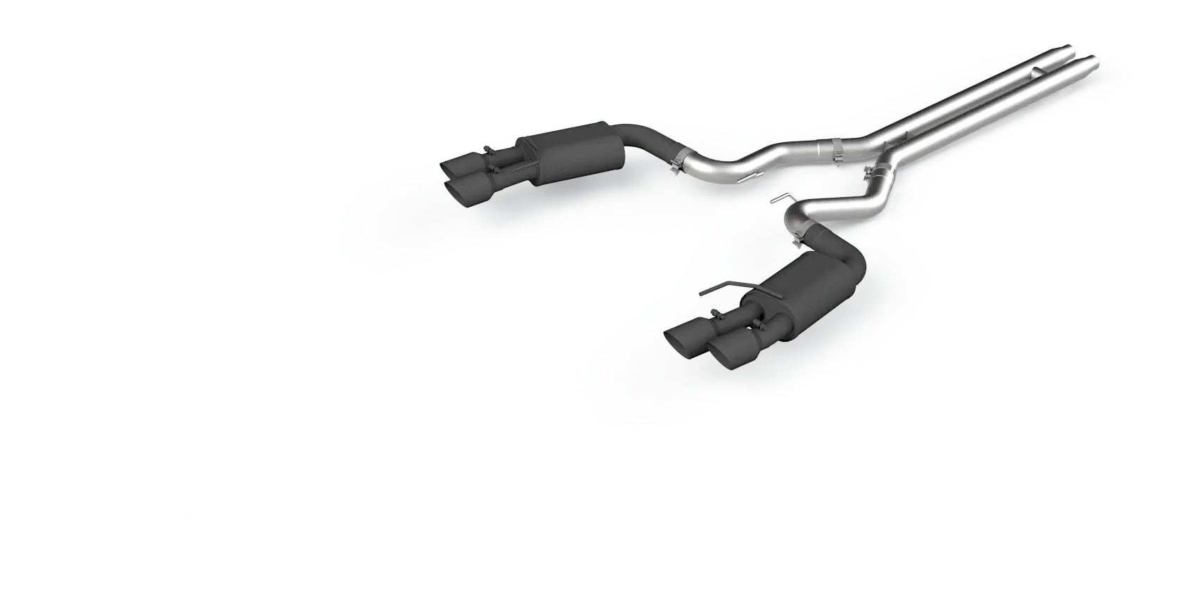 MBRP 3-Inch Street Quad Cat-Back Exhaust | Ford Mustang GT 18-23 (S7205BLK)