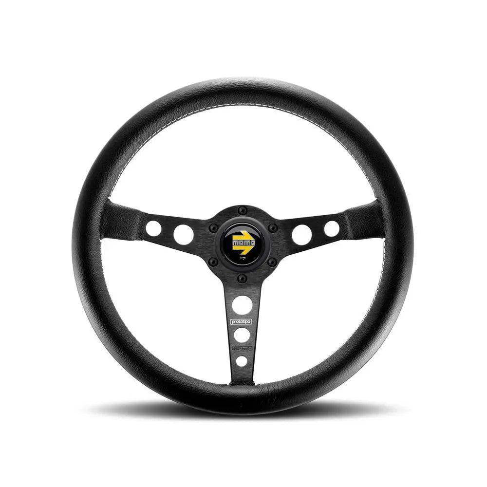 MOMO Prototipo 350mm Black Leather Steering Wheel (PRO35BK)