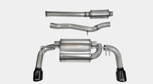Corsa Dual Rear Cat-back Exhaust | 08-14 Evo X Black Sport (14858BLK)