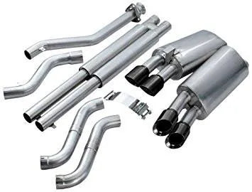 Corsa 2.5" Cat-Back Quad Tip Exhaust - Black Tips | 1996 Chevrolet Corvette C4 (14118BLK)
