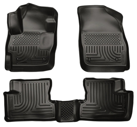 Husky Liners Weatherbeater Front & 2nd Seat Black Floor Liners Combo | Mazda 3 (10-12) (98631)