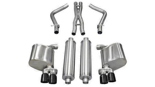 Corsa 2.5" Cat-Back Dual Rear Exit w/ Twin 3" Tips | Dodge Charger R/T (14525BLK)