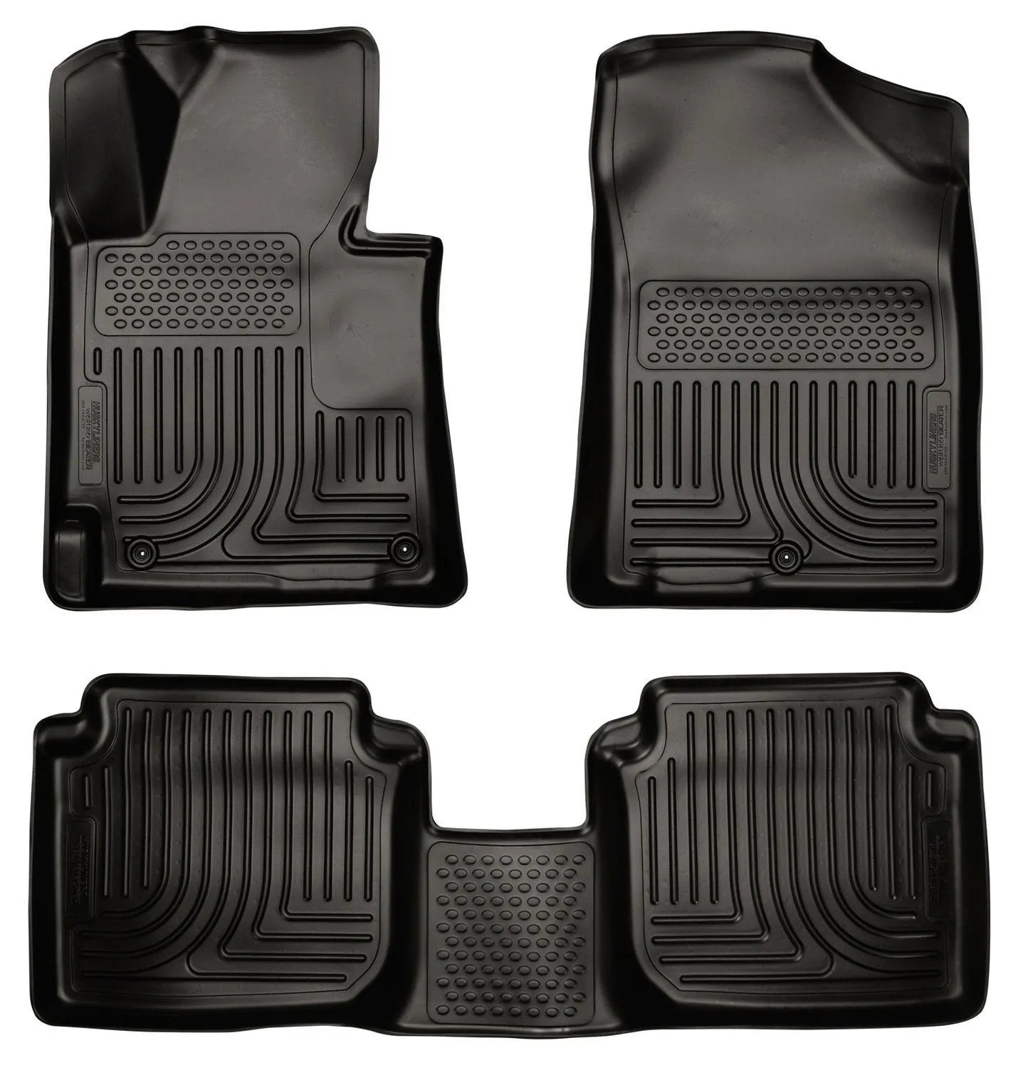 Husky Liners Weatherbeater Front & 2nd Seat Floor Liners Combo Black | Hyundai Elantra 2011 (98891)