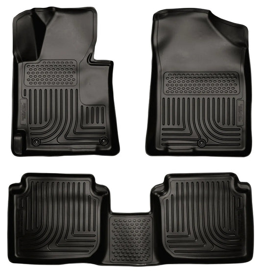 Husky Liners Weatherbeater Front & 2nd Seat Floor Liners Combo Black | Hyundai Elantra 2011 (98891)